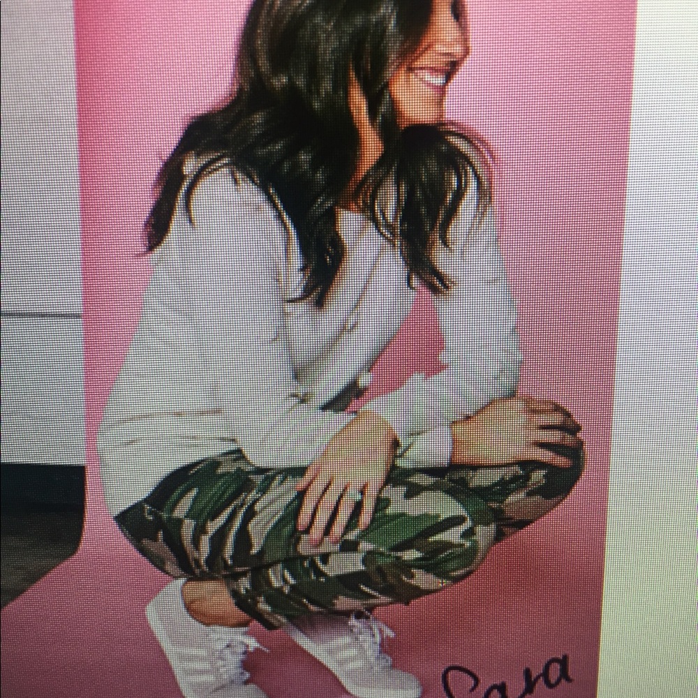 Army Print Pant, fits like a size 6-8